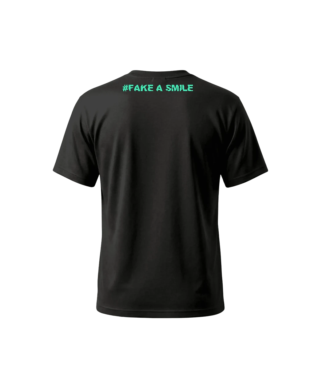 Cloud Anthem Tee — back view, FakeSmile streetwear